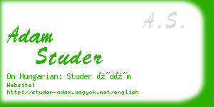 adam studer business card